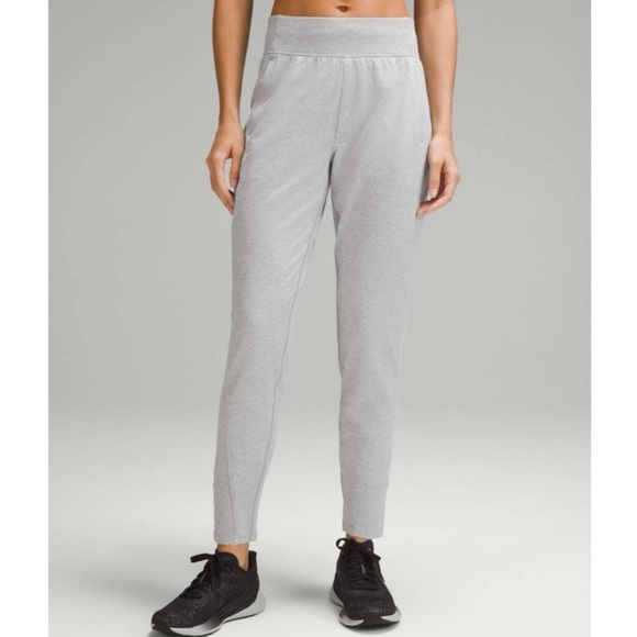 Lululemon It's Rulu Run High Rise Fleece Jogger Pants Grey 12 NWT
